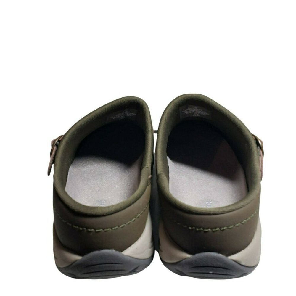 Easy Spirit Womens Dark Green Closed Toe Slip On Backless Clogs Mules Size 7W - Picture 5 of 9